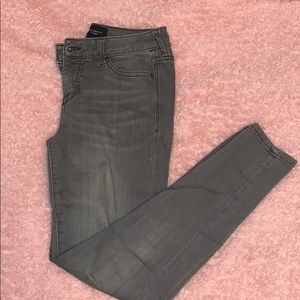 Dark green jeans. Mid rise